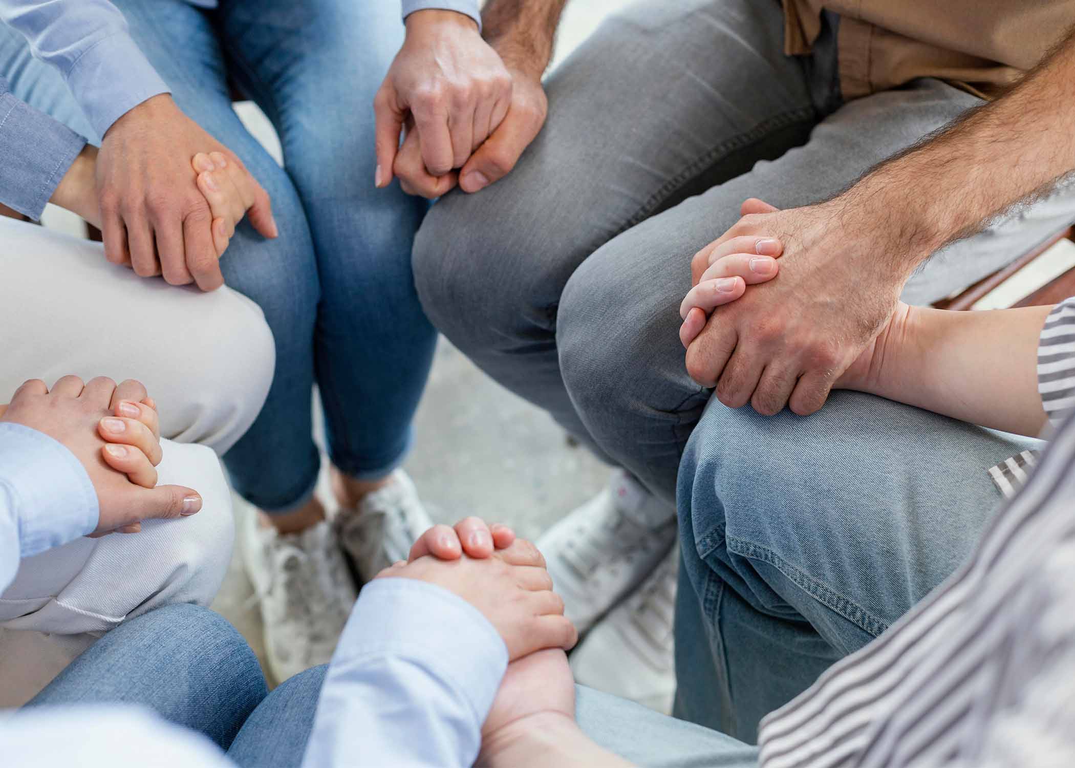 Cancer patient group support sessions for emotional care, guidance, and shared experience
