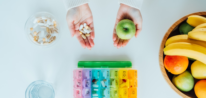 Taking prescribed diabetes medication along with healthy food supports blood sugar control